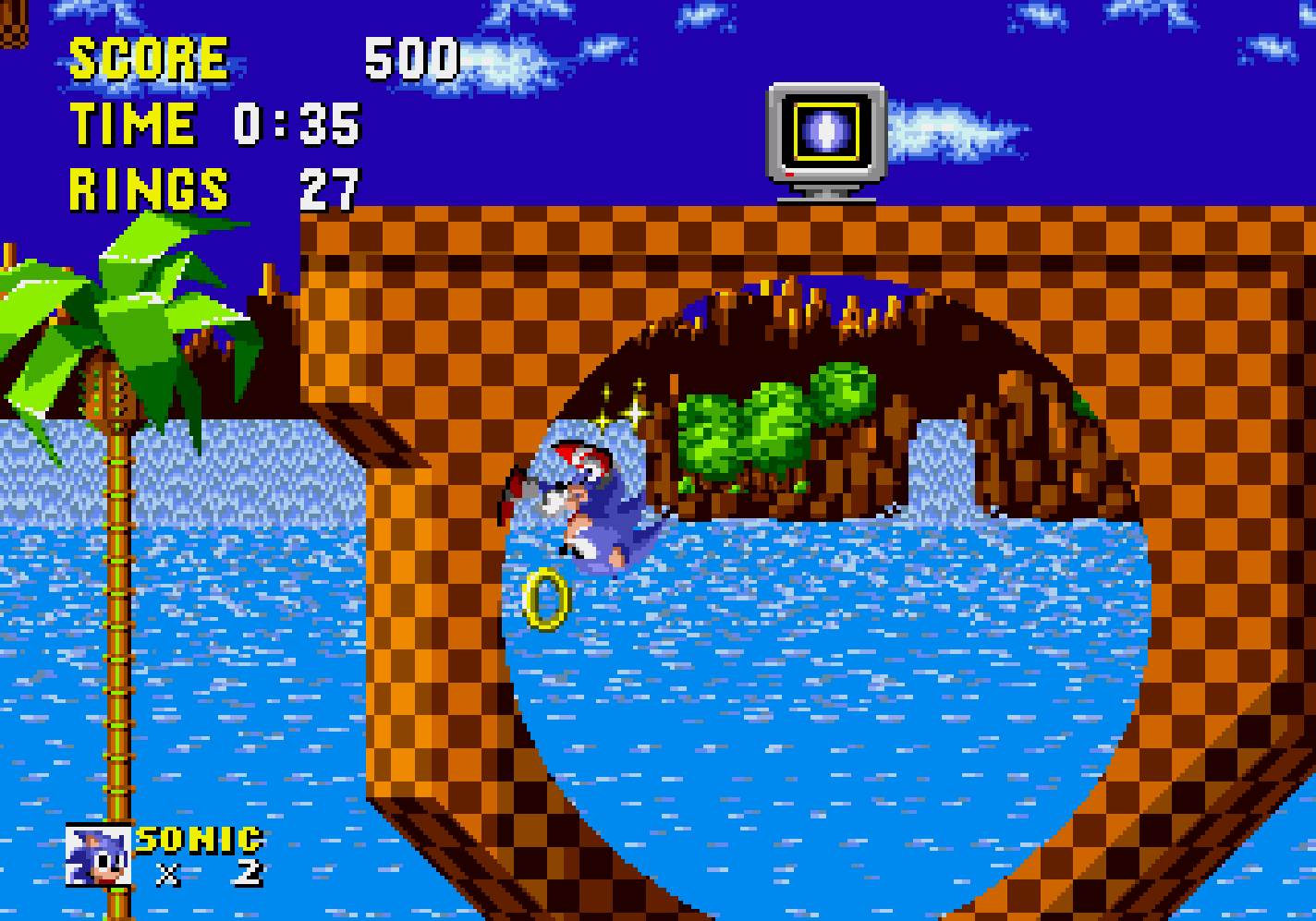 Sonic the Hedgehog Genesis (Nintendo Game Boy Advance) - Green Hill Zone 