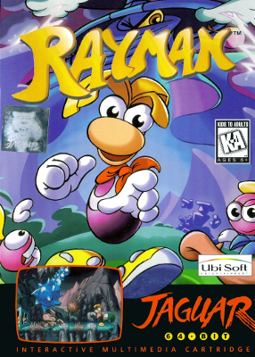 Front cover for Rayman on the Atari Jaguar.