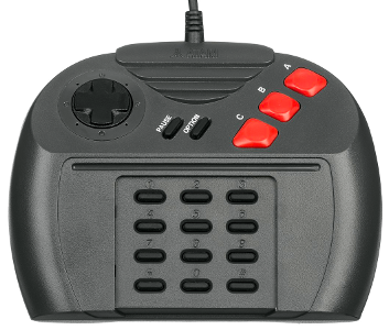 The original controller for the Atari Jaguar.