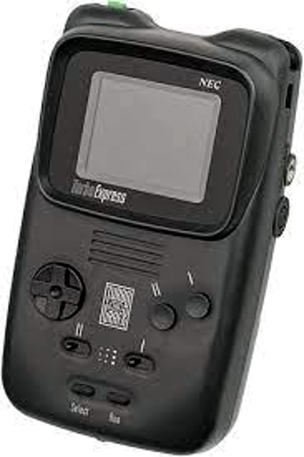 The TurboExpress handheld video game console.