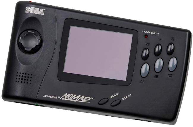 The Sega Nomad portable video game console.