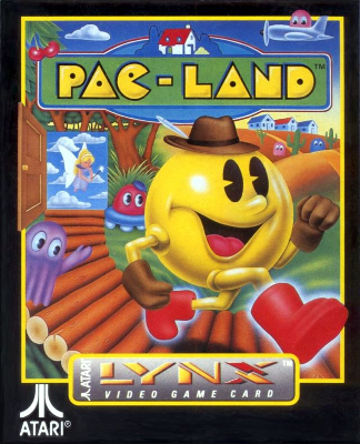 Front cover for Pac-Land for the Atari Lynx.