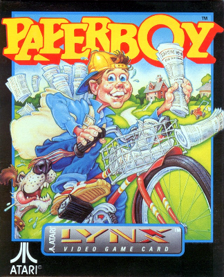 Front cover for Paperboy for the Atari Lynx.