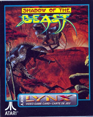 Front cover for Shadow of the Beast for the Atari Lynx.