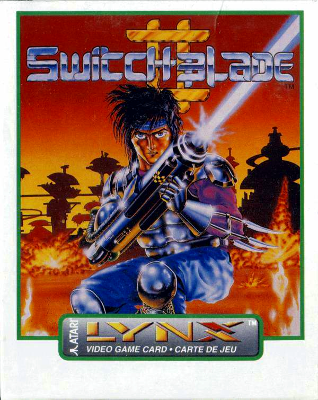 Front cover for Switchblade II for the Atari Lynx.