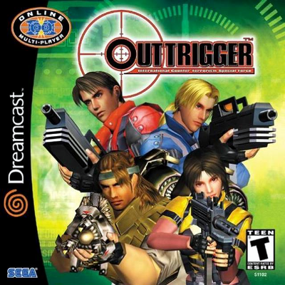 Front cover for OutTrigger on the Sega Dreamcast.