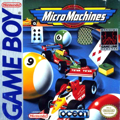 Front cover for Micro Machines for the Nintendo Game Boy.
