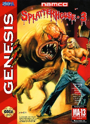 Front cover for Splatterhouse 3 for the Sega Genesis.